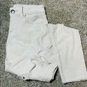 American eagle cream jeans